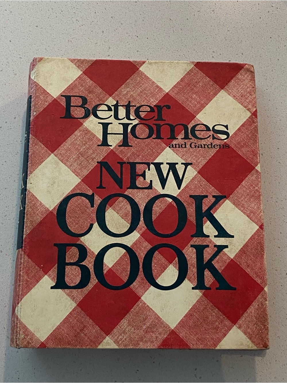 Better Homes And Gardens Red and Cream Checkerboard New Cook Book. 1968